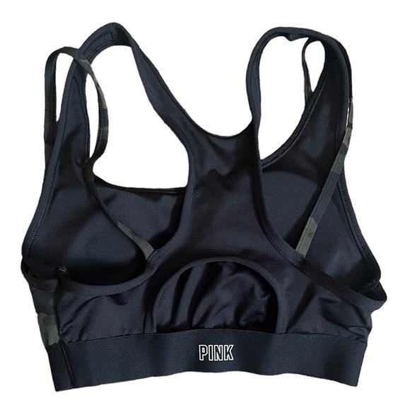 NWOT VS PINK Active Sports Bra CAMO Bralette Crop Top S - Picture 2 of 7